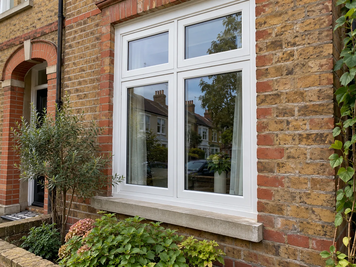 Timber casement windows on a family home