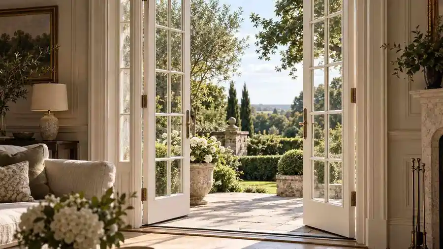 Bespoke timber doors on a period property