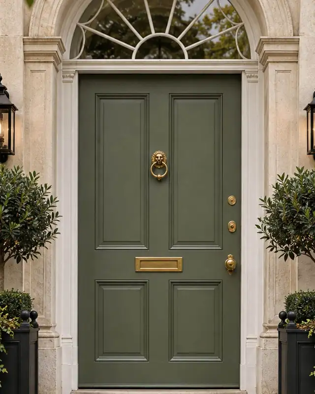 Bespoke timber entrance door on a period home