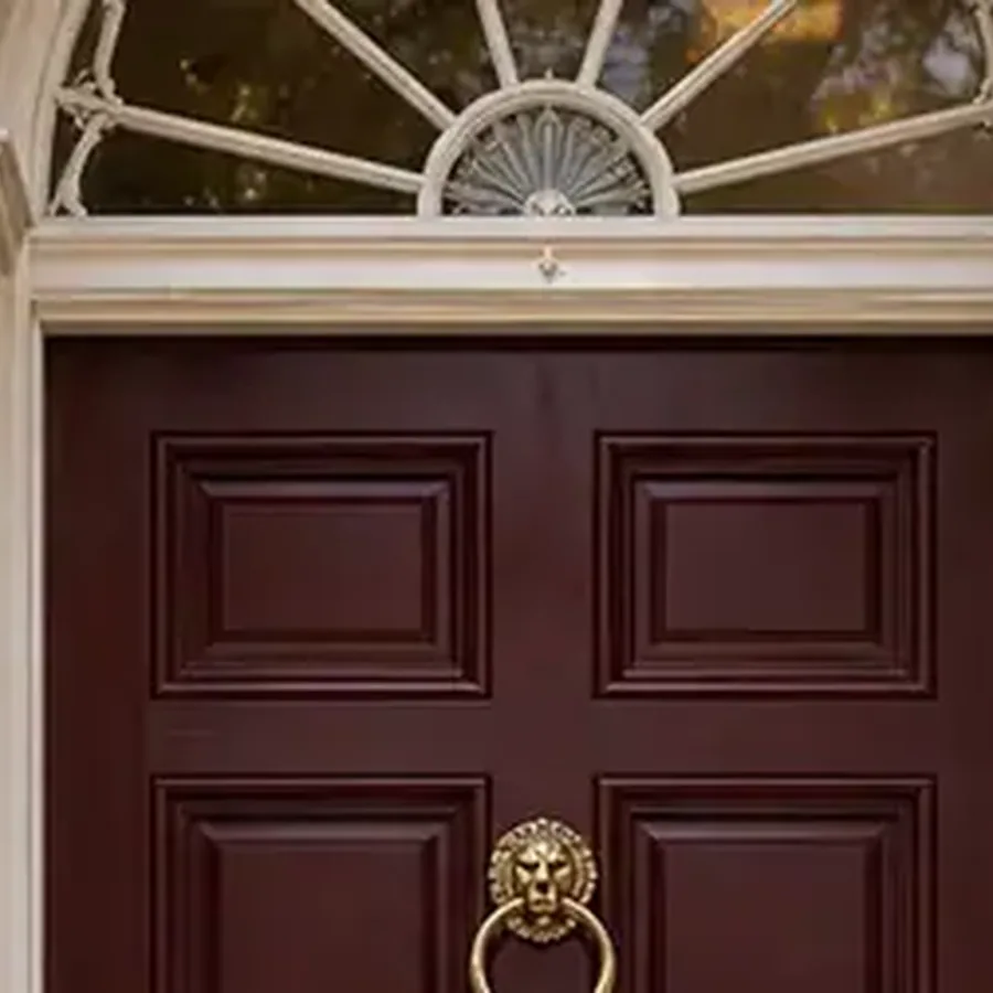 Fanlight detail above a bespoke entrance door