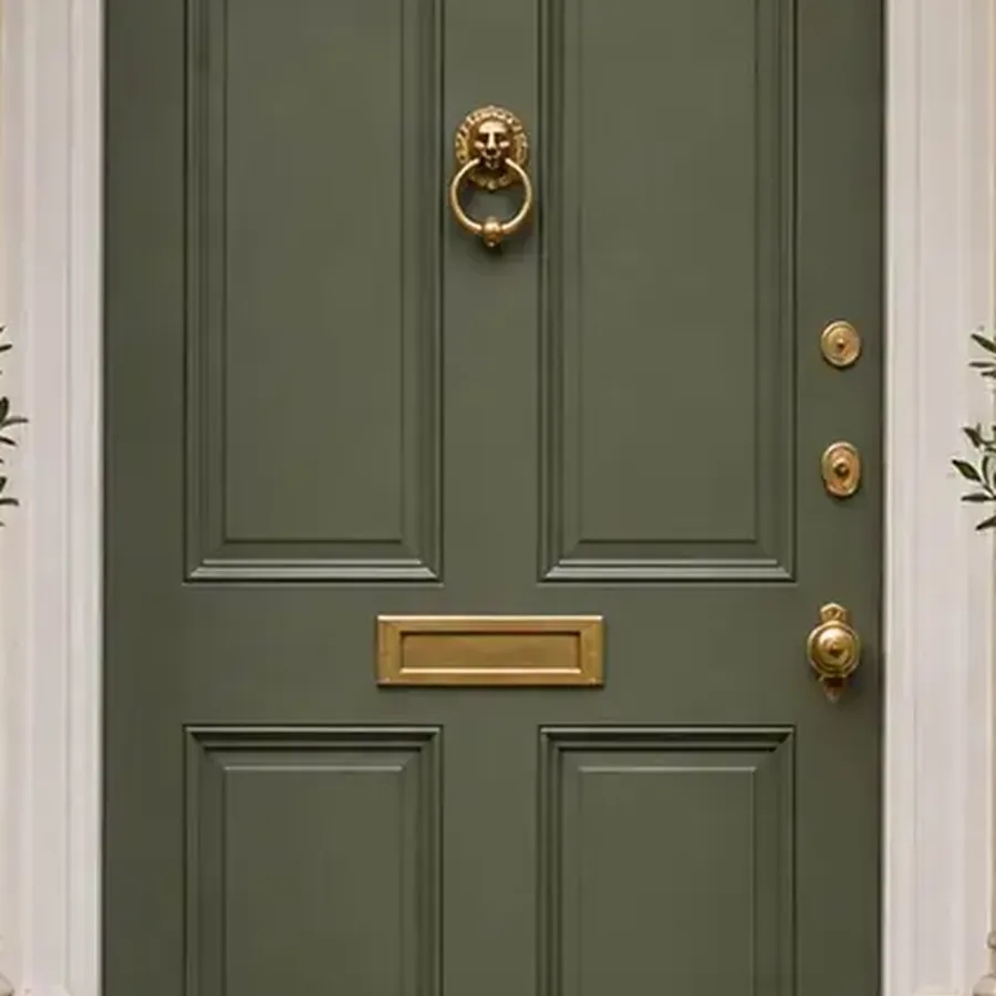 Raised and fielded timber door panel detail