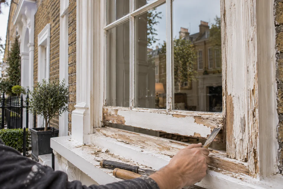 Restoration of an original timber sash window