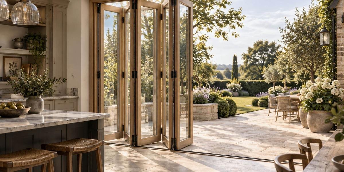 Timber bi-fold doors