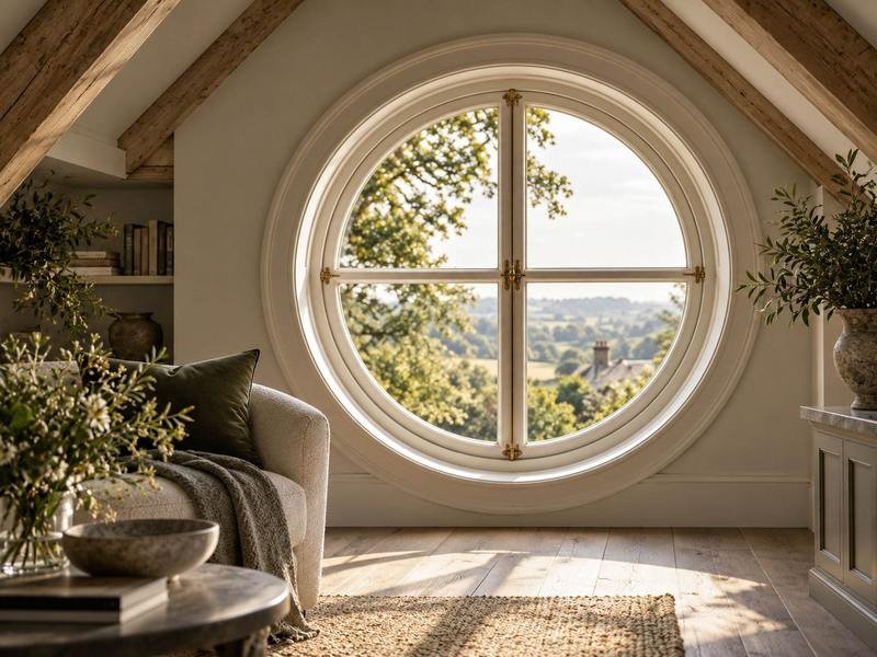 Large circular feature window