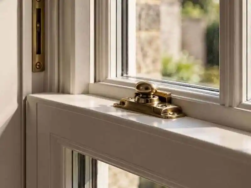 Brass sash hardware