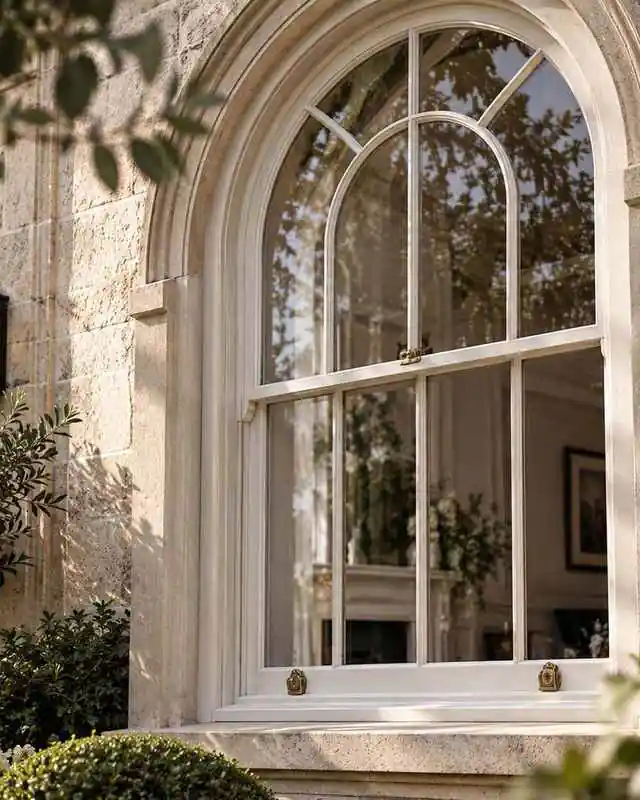 Arched exterior opening