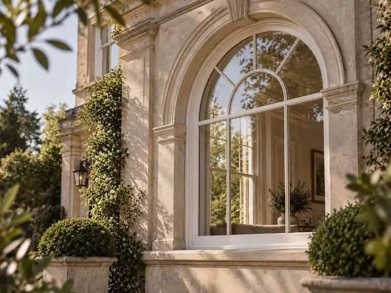 Curved exterior feature